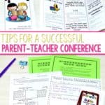 Parent Teacher Conferences Tips for Success! This post will share my tips for parent communication during conference time! Share assessment data and student goals with these free resources.