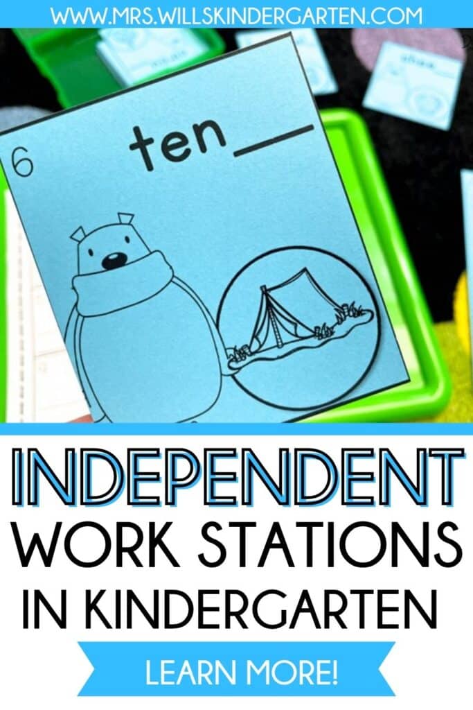 Are you needing some extra time in the classroom for working with small groups? Check out these kindergarten independent work stations for math and literacy. These student centers include activities for phonics, phonemic awareness, word work, addition and subtraction included.