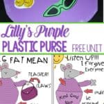 Lilly's Purple Plastic Purse lesson plans ideas for kindergarten and first grade. Students respond to the book during reading and interactive writing. Predicting, character analysis and more! Fun week of activities for your Kevin Henkes author study!