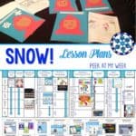 Snow lesson plans for kindergarten. Books, videos, reading lessons, math activities, and more!