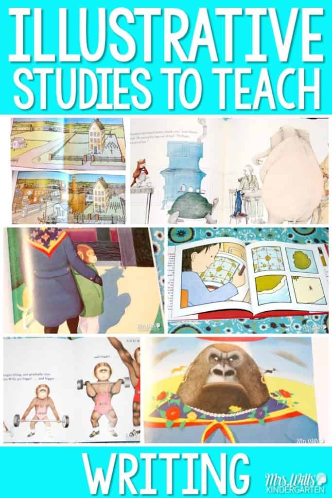 Illustrative Studies Book Study is revisited. See how we use mentor texts to help emergent kindergarteners learn to write. Ideas for writers workshop and writing lessons using picture books!
