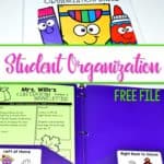 Student Organization Binders help you start the year off right. This post will show you how I organize my student take-home binders, newsletter templates, and monthly calendars. You can also get a free Welcome Parents letter and student post card.