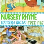 Nursery Rhyme Lesson Plans for Kindergarten! Nursery rhyme read aloud books, poems and songs for shared reading, math centers and literacy centers for back to school time. Plus a FREE download!