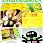 Kindergarten Lesson Plans Week 10 featuring ideas learning about spiders. Ideas for reading, writing, math, craft and center activities too. Download the free editable lesson plan template.