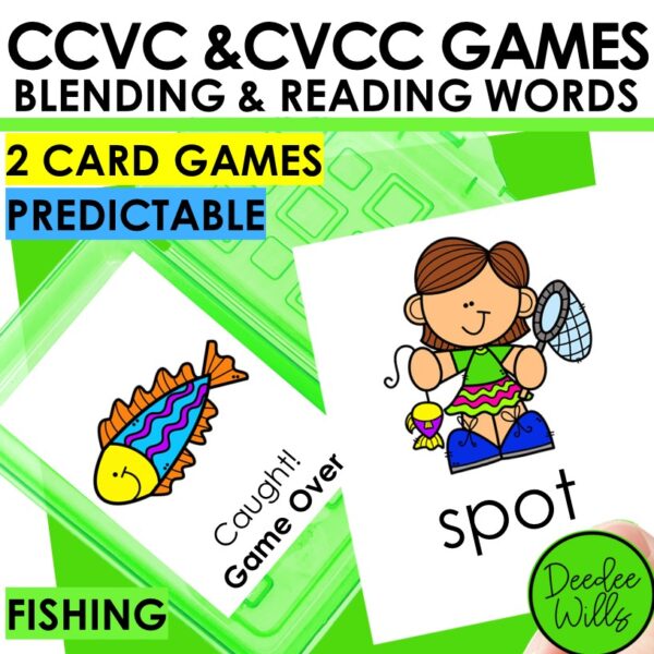 Short Vowel Games CVCC & CCVC Blending Words Decoding Word Games and Activities
