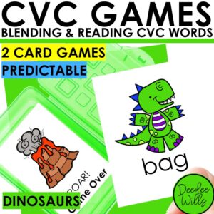 Dinosaurs CVC Word Reading Games Intervention Blending CVC Words Practice