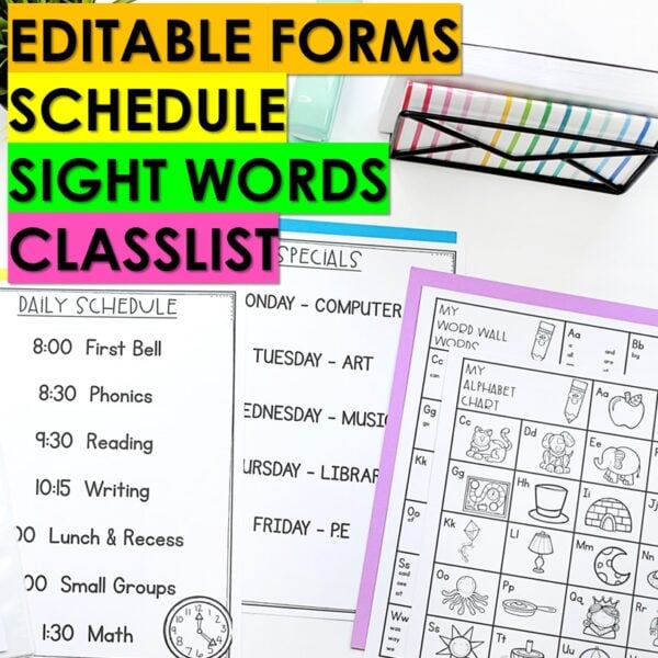 Student Binder Cover Editable with 2026-2027 Calendars & Newsletter Home Folder - Image 2