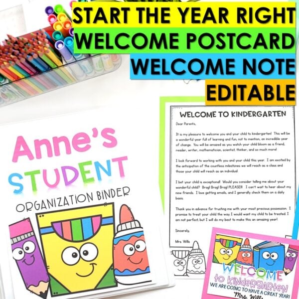 Student Binder Cover Editable with 2026-2027 Calendars & Newsletter Home Folder - Image 6