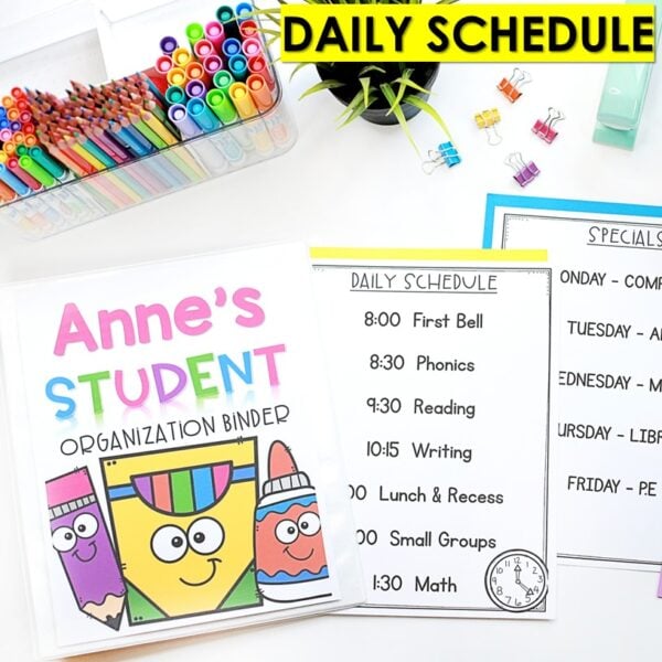 Student Binder Cover Editable with 2026-2027 Calendars & Newsletter Home Folder - Image 4