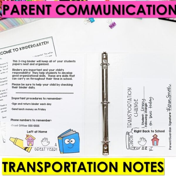 Student Binder Cover Editable with 2026-2027 Calendars & Newsletter Home Folder - Image 3