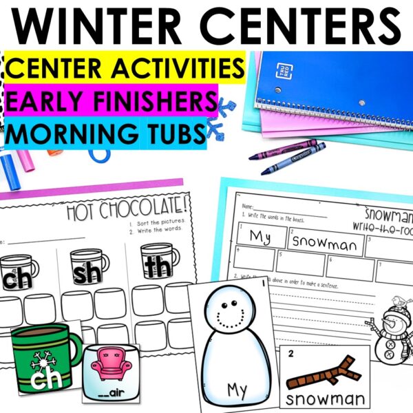 Winter Literacy and Math Stations-Baby It's Cold Outside - Image 3