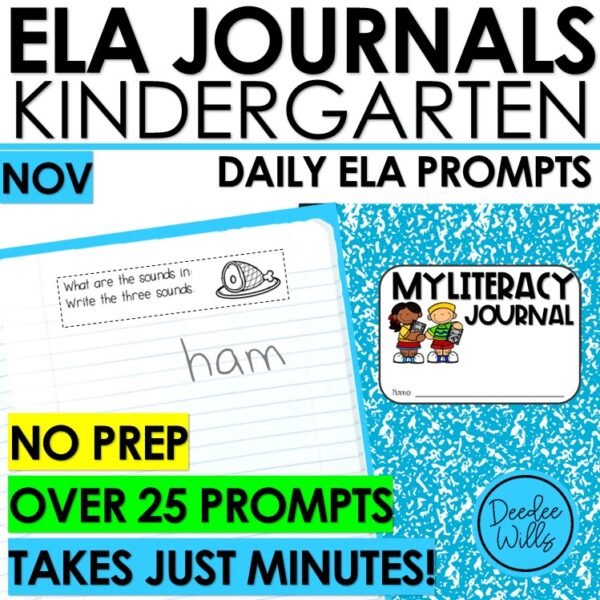 Introducing Kindergarten Spiral Review Daily Journal Prompts Phonics ELA Practice November! Make daily kindergarten literacy review engaging and educational with this set of daily literacy journal prompts for November. Designed with young learners in mind, these kindergarten journal prompts seamlessly blend creativity with essential phonics and literacy skills. Each prompt reinforces foundational skills in a fun and approachable way.
