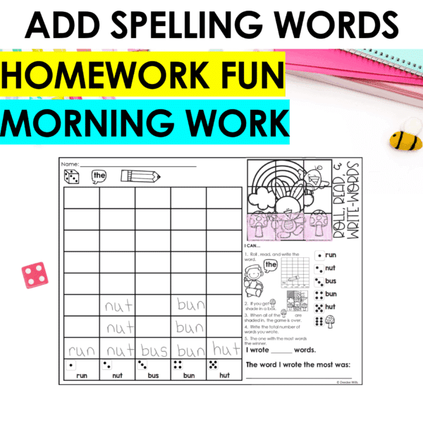 Roll and Write: Editable Worksheets | Spring - Image 3