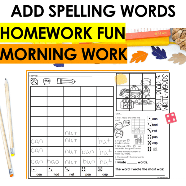 Roll and Write: Editable Worksheets | Fall - Image 3
