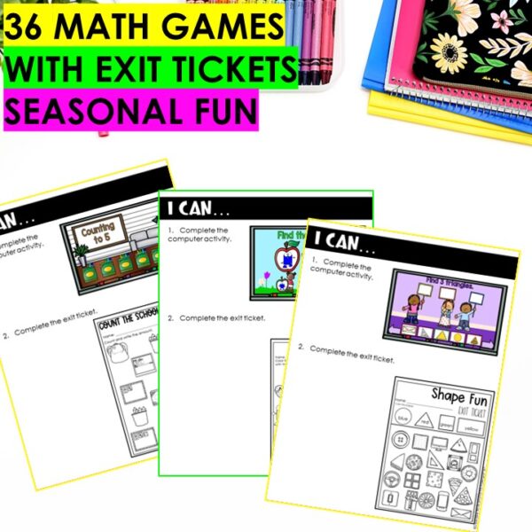 PowerPoint Computer Center Games for Kindergarten - Image 4