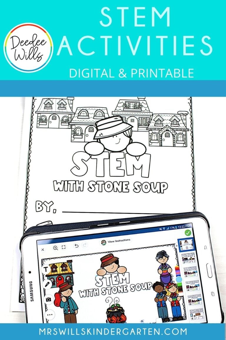 Digital STEM activities for kindergarten and first grade to tie literacy in with science. Seesaw preloaded activities, Google version, and a printable book included.
