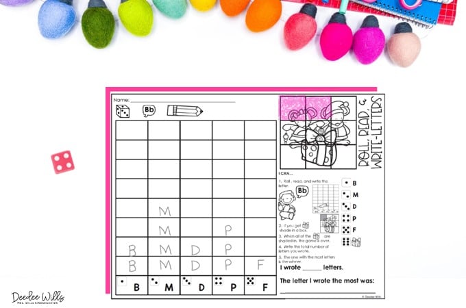 Kindergarten Christmas Activities with a free file! Ready or not! Christmas and December books, center activities for math and literacy plus a free 3D math game for your classroom!