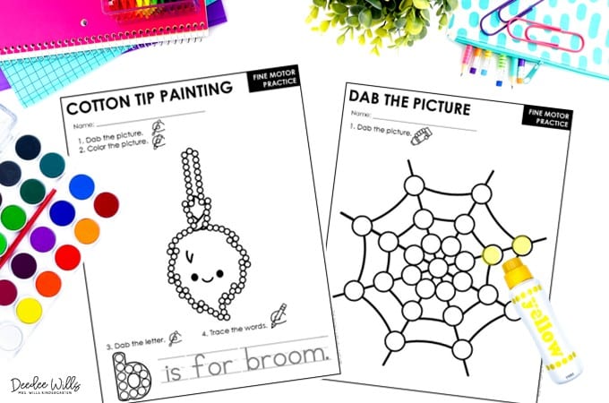 No Prep Kindergarten Halloween Worksheets w/ Free Printables PDF 2