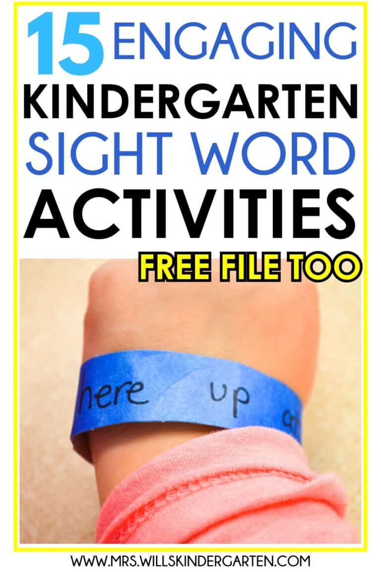 15 Fun Kindergarten Sight Words Activities and Ideas (Free File). See instructional tips, and high frequency word tips to help your students master the sight word list!