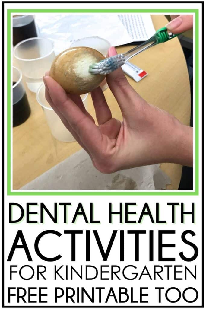 Dental health kindergarten activities made fun and meaningful with free printables, read-aloud lessons, crafts, science experiments, literacy centers, and math activities.