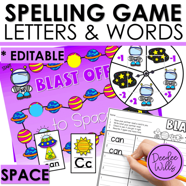 Editable Sight Word Game Spelling, Handwriting, and Letter Formation Space