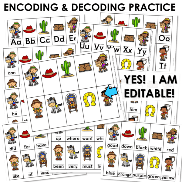 Editable Sight Word Game Spelling, Handwriting, and Letter Formation Wild West - Image 4