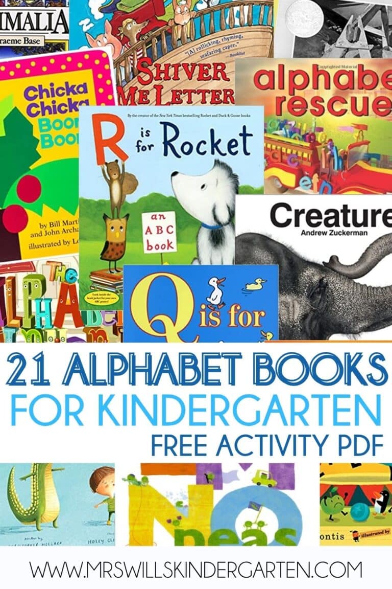 Alphabet Books For Kindergarten plus a free activity file for your classroom. See some of my favorite ABC picture books that work well in kindergarten and first grade! Alphabet interventions and ABC center ideas too!