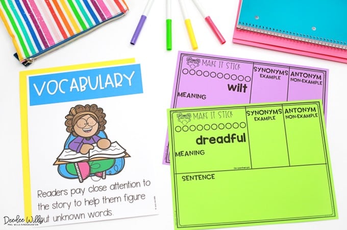 vocabulary lesson printables for Chrysanthemum