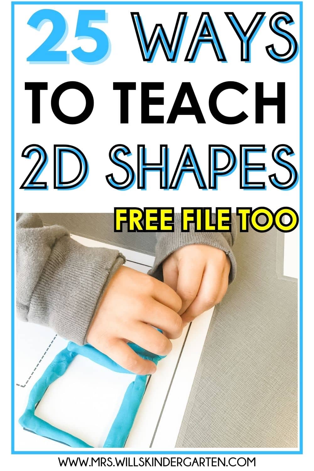 25 Shape Activities for Kindergarten FREE 2D Teaching Game Too
