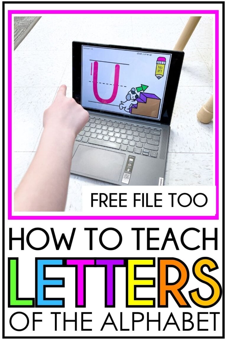 Learn how to teach the alphabet in kindergarten with a simple, research-based routine. Includes letter order tips, step-by-step lessons, and engaging practice ideas that actually work.