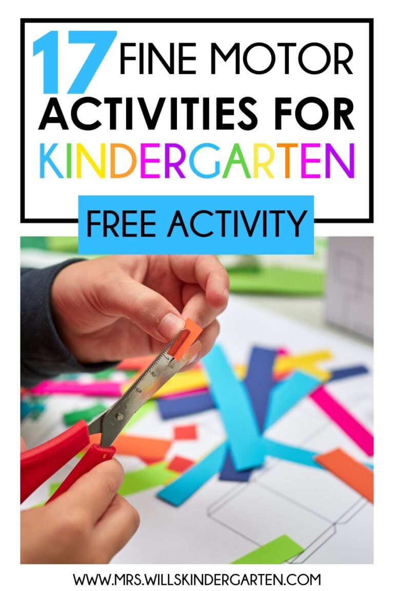 17 fine motor activities for kindergarten plus a free file to download