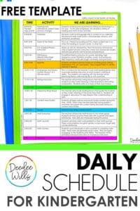 As real kindergarten teacher, I share my full-day schedule, time blocks, and the classroom tips that make each part of the day actually work. Free printable inside.