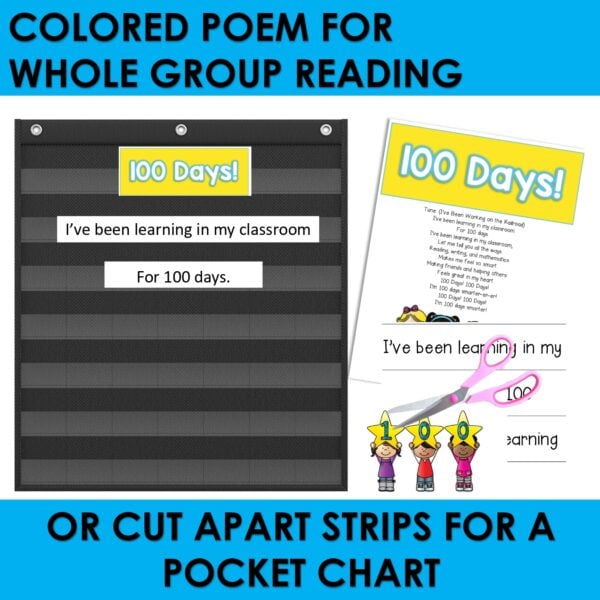 100th day of School Poem of the Week Kindergarten w Activities & Fluency Lesson - Image 2