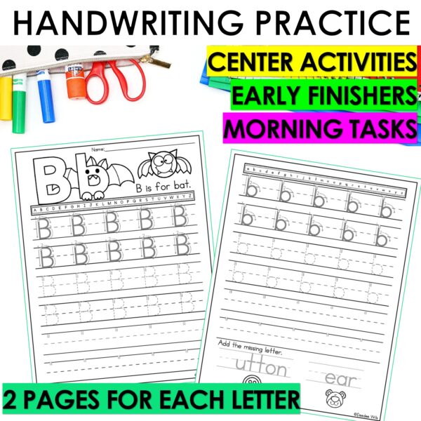 Letter B Worksheets - Alphabet Writing Practice Coloring Pages Letter B Craft - Image 5