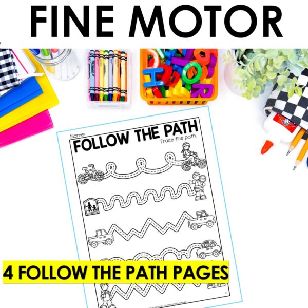 Back to School Dot to Dot Mazes Tracing Word Search Color Sheets Fun Packet - Image 4