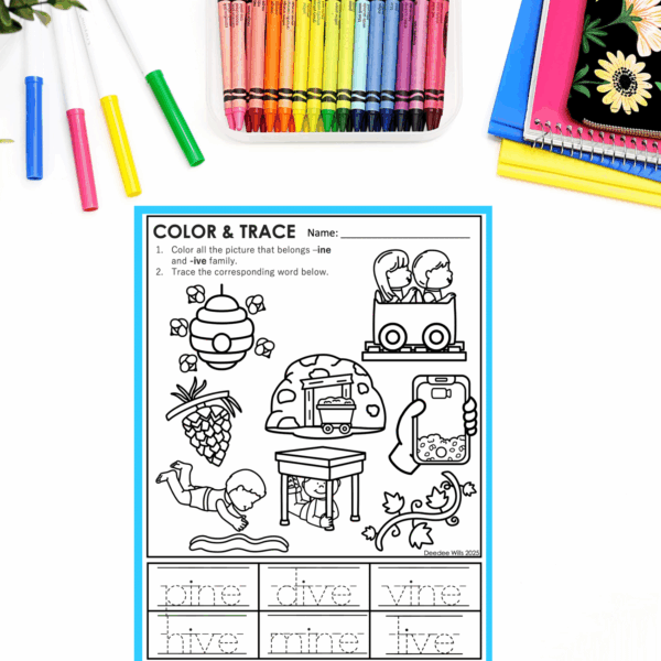 CVCe Word Family Worksheets Long Vowel Silent e Phonics Activities for Kinder - Image 2