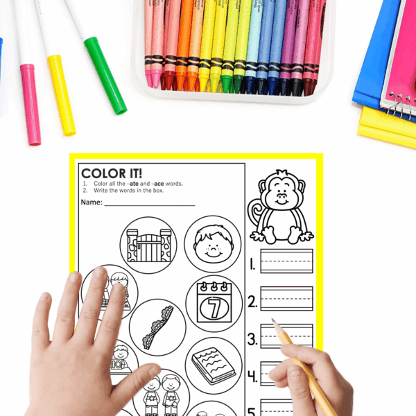 CVCe Word Family Worksheets Long Vowel Silent e Phonics Activities for Kinder - Image 3