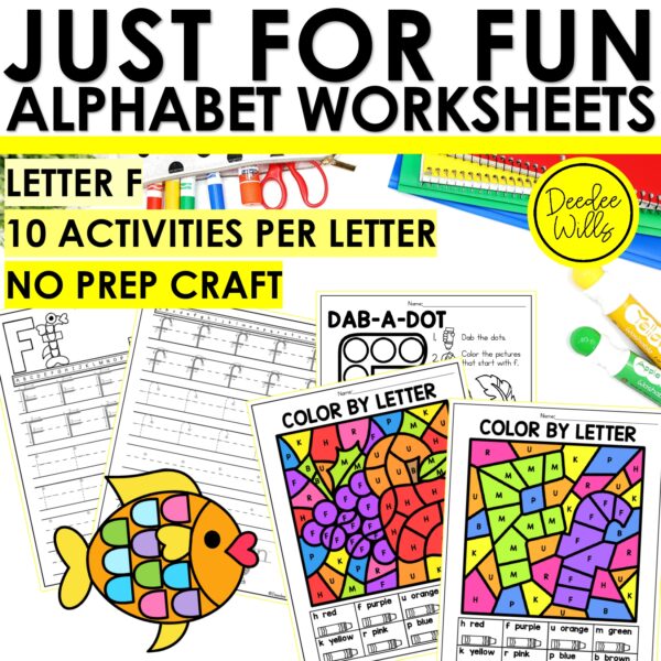 Letter F Worksheets - Alphabet Writing Practice Coloring Pages Letter F Craft