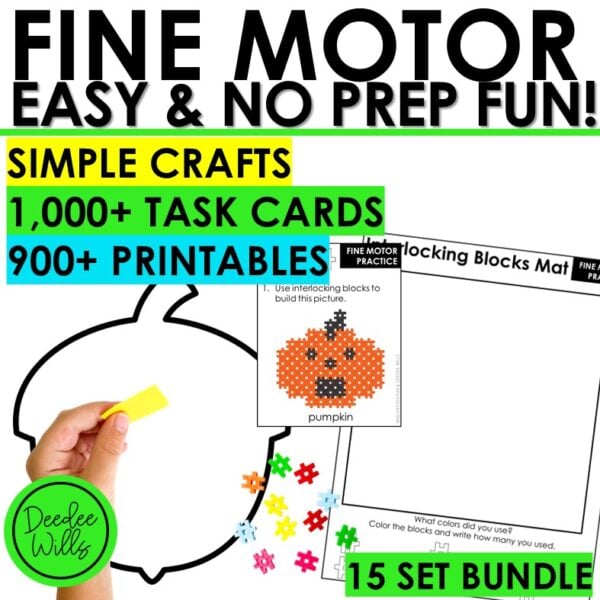 Fine Motor Activities MEGA Growing Bundle 1800+ Themed Task Cards & Printables