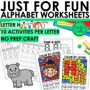 Letter H Worksheets Alphabet Writing Practice Coloring Pages Letter H Craft FREE