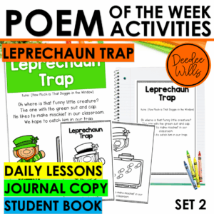 St Patricks Day Poem Leprechaun Trap Poetry Kindergarten Activities Lesson