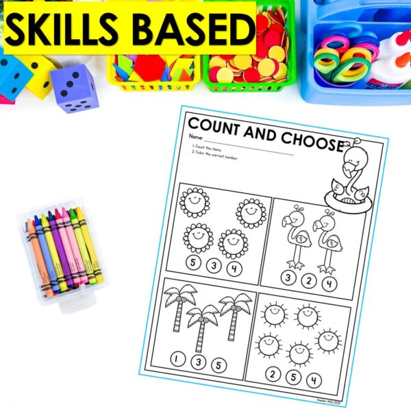 Counting Numbers to 5 Math Worksheets Kindergarten No Prep Activities & Practice - Image 2