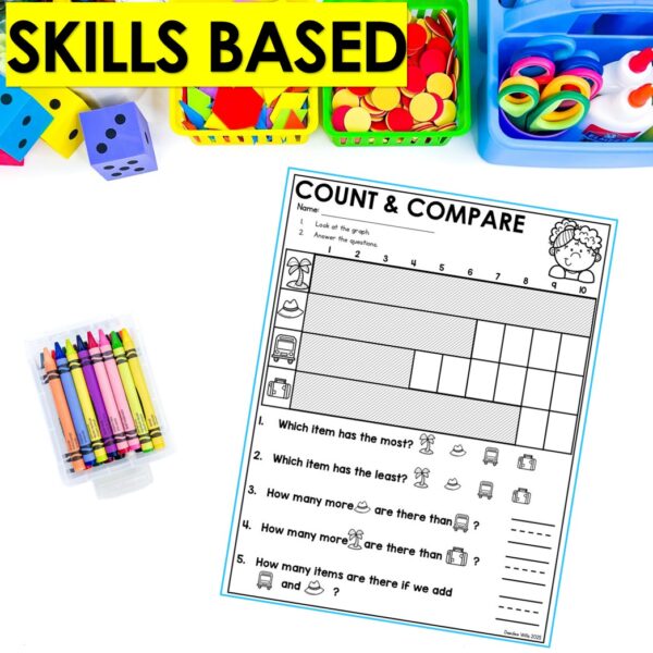 Data and Graphing Worksheets Kindergarten No Prep Activities & Measurement - Image 2