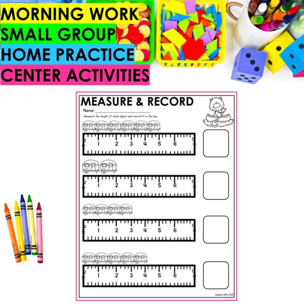 Data and Graphing Worksheets Kindergarten No Prep Activities & Measurement - Image 4