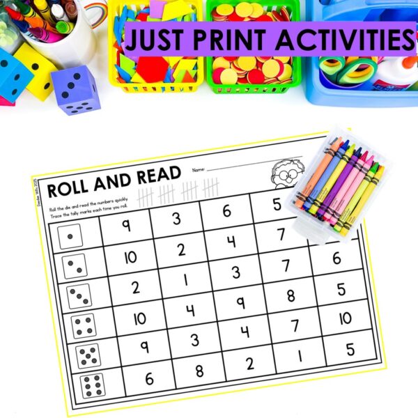 Numbers to 30 Fluency Kindergarten Math Practice Worksheets No Prep Activities - Image 3