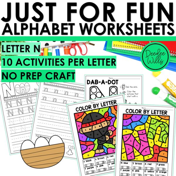Letter N Worksheets - Alphabet Writing Practice Coloring Pages Letter N Craft