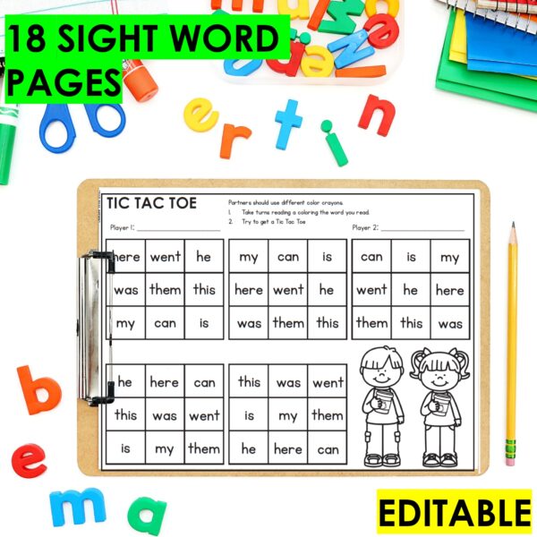 FREE Editable Sight Word Games & Activities Sample UFLI Aligned Practice - Image 3