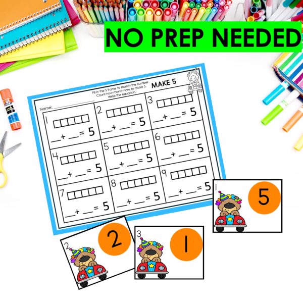 Write the Room Make 5 and 10 Activities – Hands-On Math Practice for Kinders - Image 3