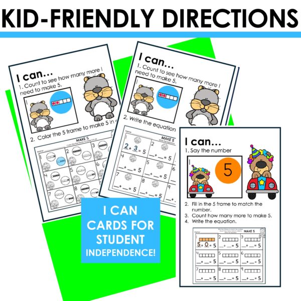 Write the Room Make 5 and 10 Activities – Hands-On Math Practice for Kinders - Image 4