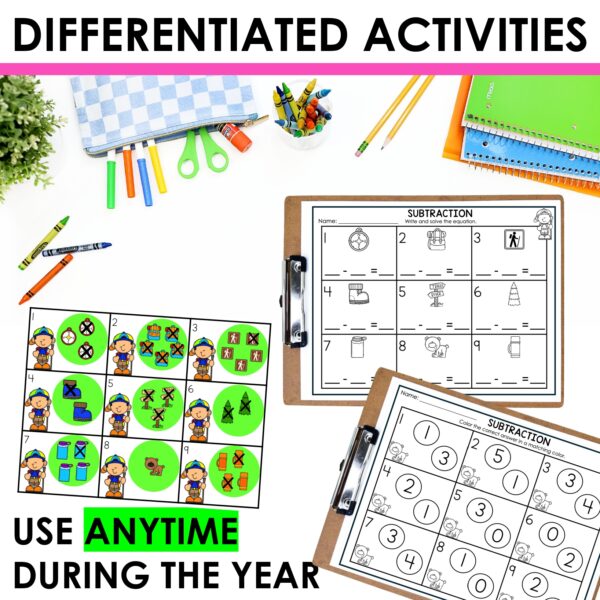 Write the Room Subtraction Activity – Fun, Hands-On Math Practice for Kinders - Image 2